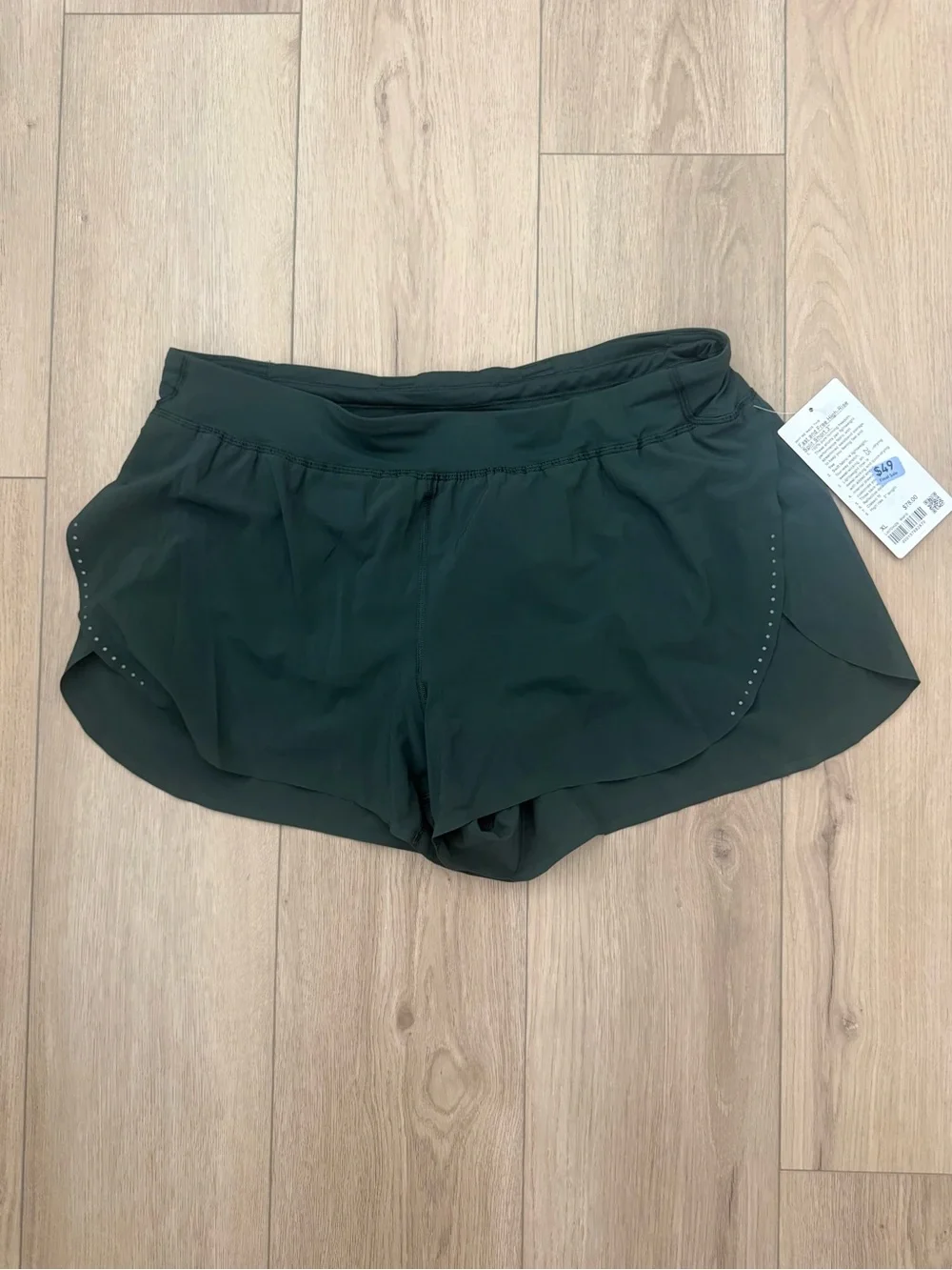 lululemon fast and free HR split 3” short ~rainforest green~Size XLNWT $78 MSRP🌟